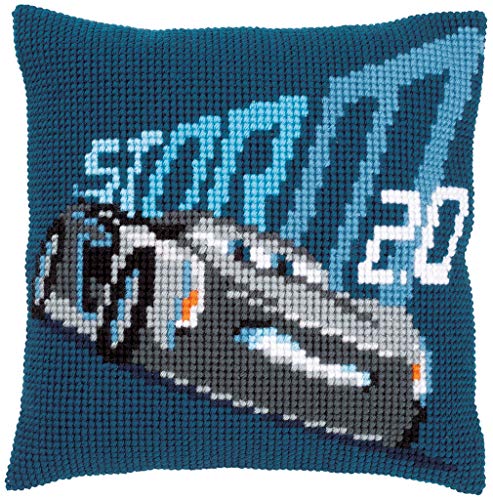 Vervaco WD Kreuzstichkissen Jackson Storm Kreuzstickpackung vorgedruckt, Stramin, weiß, 40 x 40 x 0,3 cm Vervaco WD Kreuzstichkissen Jackson Storm Kreuzstickpackung vorgedruckt, Stramin, weiß, 40 x 40 x 0,3 cm von Vervaco