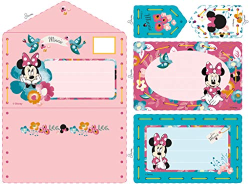 Vervaco WD Minnie 5er Set Stickkarten, Karton, weiß, 17 x 10 x 0,3 cm von Vervaco