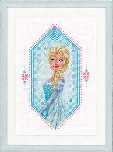 Vervaco WD Zählmusterpackung Frozen Herz Aida Kreuzstickpackung zum Auszählen, weiß, 17 x 25 x 0,30 cm von Vervaco