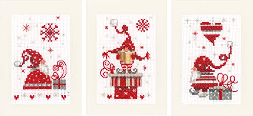 Vervaco Gezählter Kreuzstich Stickpackungen Grußkarten zum Selbstgestalten Wichtel 3er DIY Postkarten Set Erwachsene Sticken Bastelset ca. 10,5 x 15 cm Stickset für Anfänger Kreatives Geschenk Vervaco Gezählter Kreuzstich Stickpackungen Grußkarten zum Selbstgestalten Wichtel 3er DIY Postkarten Set Erwachsene Sticken Bastelset ca. 10,5 x 15 cm Stickset für Anfänger Kreatives Geschenk von Vervaco