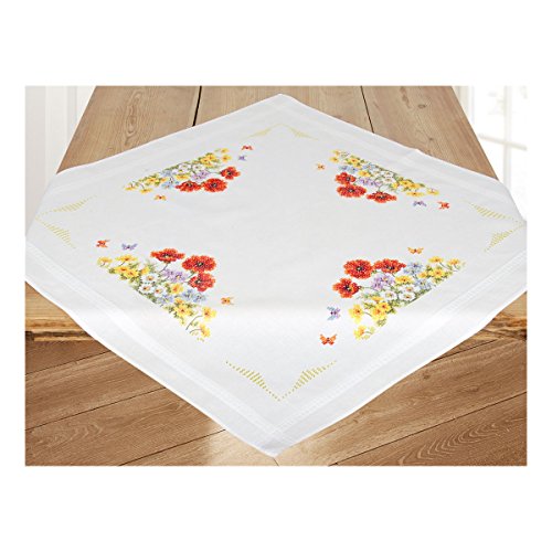VERVACO Frühling Blumen Stickdecken Basteln Erwachsene Kreativ Decke 80 x 80 cm Stickset DIY Sticken Set Stickpackung/Tischdecke im vorgedruckten/vorgezeichneten Kreuzstich, Baumwolle, Multicolor VERVACO Frühling Blumen Stickdecken Basteln Erwachsene Kreativ Decke 80 x 80 cm Stickset DIY Sticken Set Stickpackung/Tischdecke im vorgedruckten/vorgezeichneten Kreuzstich, Baumwolle, Multicolor von Vervaco
