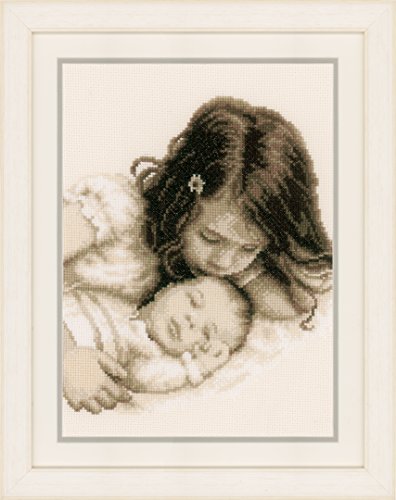 Vervaco Gezählter Kreuzstich Stickpackungen DIY Stickbilder Baby und Schwester Wanddekoration Handarbeit Set für Erwachsene Kreatives Handwerk ca. 22 x 27 cm Kreuzstichbilder Set Hausdeko Vervaco Gezählter Kreuzstich Stickpackungen DIY Stickbilder Baby und Schwester Wanddekoration Handarbeit Set für Erwachsene Kreatives Handwerk ca. 22 x 27 cm Kreuzstichbilder Set Hausdeko von Vervaco