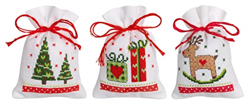 Vervaco Zählmusterpackung Stickset Säckchen Weihnachtsmotive 3er DIY Gezählter Kreuzstich Stickpackungen Basteln Erwachsene Kreativ Set 8 x 12 cm Stickset für Anfänger Stoffbeutel zum Sticken Vervaco Zählmusterpackung Stickset Säckchen Weihnachtsmotive 3er DIY Gezählter Kreuzstich Stickpackungen Basteln Erwachsene Kreativ Set 8 x 12 cm Stickset für Anfänger Stoffbeutel zum Sticken von Vervaco