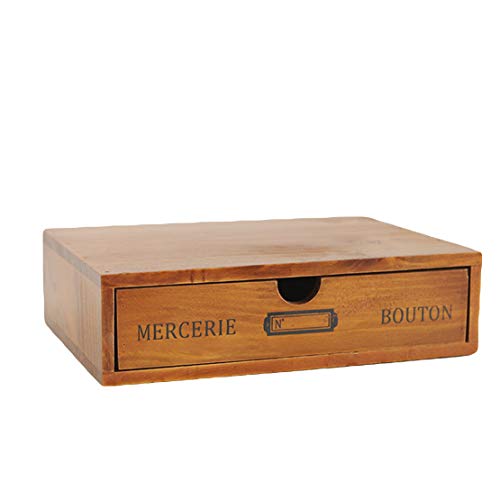 Verve Jelly Natur Schubladenbox Holz, Schubladen Organizer, natürliche Optik, Tischorganizer Büro, Mini Kommode Holz Kommoden Organizer Box Schmuckkästchen Schubladenbox von Verve Jelly