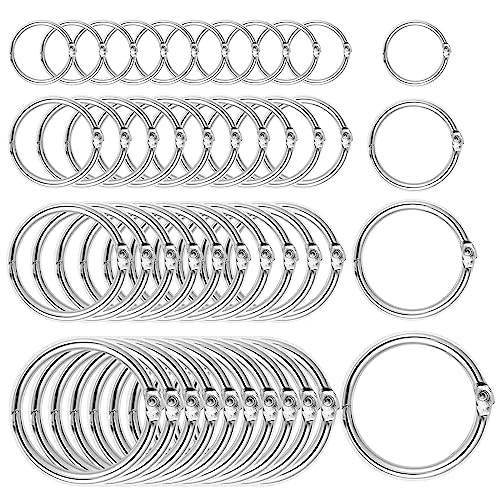 Vesaneae 15/20/25/32mm Binder Ringe, Silber Loseblatt, Metall ringbinder, Buchringe Heftringe, Loseblatt Verbinder Ringe, Verbinder Ringe, Buchbinderinge für Scrapbook Memo Fotoalbum Schlüsselringe von Vesaneae