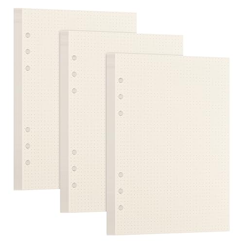 Vesaneae 240 Blätter/480Seiten A5 Gepunktet Papier Refill Paper, 6 Löcher Nachfüllpapier, A5 Ordner Notizen Organizer Planer, A5 Nachfüllpapier für Binder Notizbuch, Tagbuch, Malerei (Gepunktet) von Vesaneae