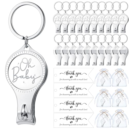 Vesici 50 Sets Babyparty-Partygeschenke für Gäste, multifunktionaler Flaschenöffner, Nagelknipser, Schlüsselanhänger mit Dankeskarte, Organza-Beutel für Babyparty, Gender Revel Party, Souvenirs Vesici 50 Sets Babyparty-Partygeschenke für Gäste, multifunktionaler Flaschenöffner, Nagelknipser, Schlüsselanhänger mit Dankeskarte, Organza-Beutel für Babyparty, Gender Revel Party, Souvenirs von Vesici
