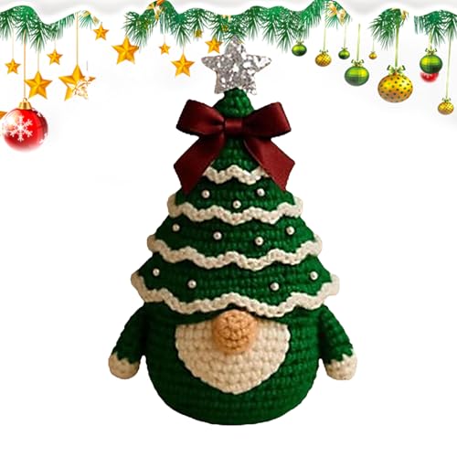 Vesidoloy Christmas Häkelset Für Anfänger,Weihnachtsfeier Häkelbaumwichtel Starterset - Einfaches Garn Zubehör Set Für Weihnachtsbasteln Zu Hause Erwachsene Jugendliche Kinder Frauen von Vesidoloy