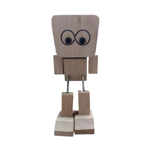 Vesidoloy Holzfiguren,Holzfigur,Kleine Figur Für Schüler Erwachsene Kinder Spiel - Für Schüler Kinder zum Spielen für Bücherregal und Autoarmaturenbrett von Vesidoloy