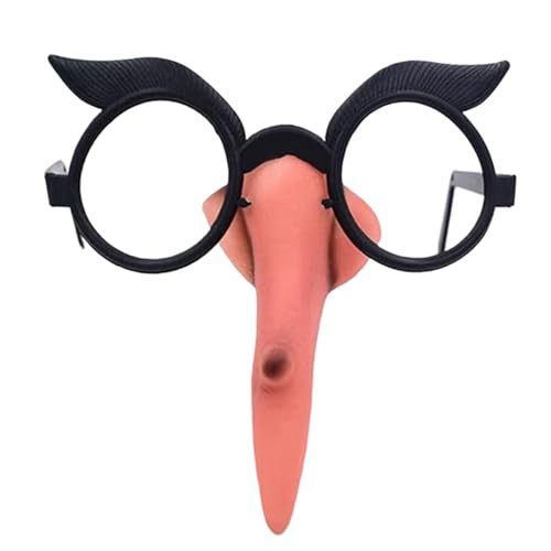 Vesidoloy Künstliche Nase Halloween - Hexen Kostüm Brille | Kostüm Accessoire Für Clown Schminkparty Maskerade Weihnachtsfeier Auftritt von Vesidoloy