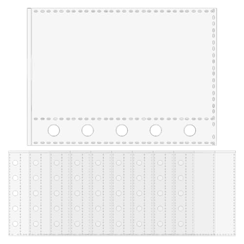 Vesidoloy Transparente Binder-Schutzhüllen – M5 5-Ringbuch-Blätter, Schutzhüllen für Tickets, Karten, Fotos, Quittungen, Aufkleber, Verwaltungspersonal, Studenten, Büro, Schule, Schreibwaren Vesidoloy Transparente Binder-Schutzhüllen – M5 5-Ringbuch-Blätter, Schutzhüllen für Tickets, Karten, Fotos, Quittungen, Aufkleber, Verwaltungspersonal, Studenten, Büro, Schule, Schreibwaren von Vesidoloy