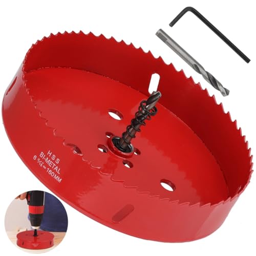 16,5 cm Bi-Metall-Lochsäge, hohe Haltbarkeit, Bohrschneider mit Dorndorn für PVC und Holz 16,5 cm Bi-Metall-Lochsäge, hohe Haltbarkeit, Bohrschneider mit Dorndorn für PVC und Holz von Vestamore