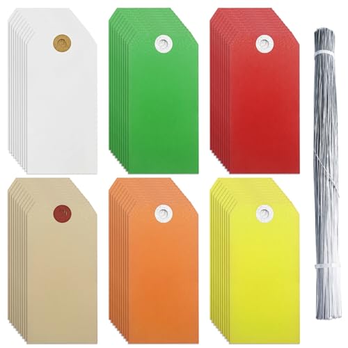 300 verschiedene Papieranhänger für Kleidung, Schmuck und Inventar, verstärkte Löcher mit Schnüren, glatter Schreibbereich, ideal für Preisschilder 300 verschiedene Papieranhänger für Kleidung, Schmuck und Inventar, verstärkte Löcher mit Schnüren, glatter Schreibbereich, ideal für Preisschilder von Vestamore
