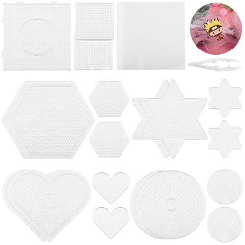 Vestamore 36-teiliges Stecktafel-Set für Perlen, 5 mm Sicherungsperlen mit 10 Bügelpapier und 4 Pinzetten Vestamore 36-teiliges Stecktafel-Set für Perlen, 5 mm Sicherungsperlen mit 10 Bügelpapier und 4 Pinzetten von Vestamore