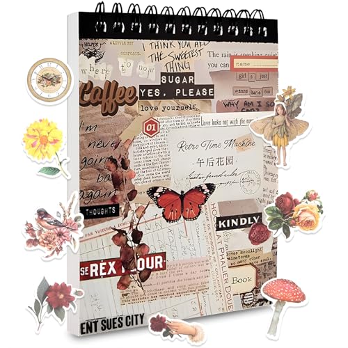 514 Stück/50 Blatt Scrapbooking Sticker Set Scrapbooking Aufkleber Scrapbook Stickers Scrapbook Zubehör Sticker Fotoalbum für DIY Scrapbook Zubehör Fotoalbum Notizbuch Journal von Veszoen