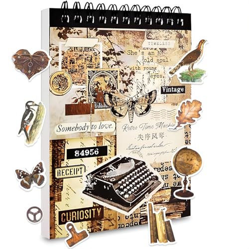 558 Stück/50 Blatt Scrapbooking Sticker Set Aufkleber Zubehör für DIY Fotoalbum Notizbuch Journal von Veszoen