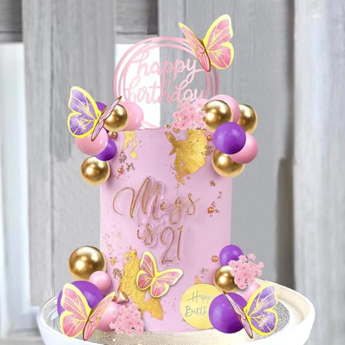 57 Stück Rosa Lila Tortendeko Kugeln Schmetterling Tortendeko Geburtstag Schaum Ball Deko Torte Blumenthema Kuchen Deko Cake Topper für Geburtstag Hochzeit Valentinstag Babyparty 57 Stück Rosa Lila Tortendeko Kugeln Schmetterling Tortendeko Geburtstag Schaum Ball Deko Torte Blumenthema Kuchen Deko Cake Topper für Geburtstag Hochzeit Valentinstag Babyparty von Veszoen