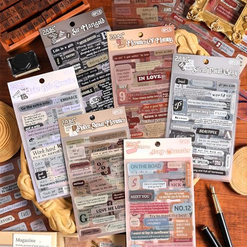 800 Stück Sticker Sprüche 36 Sheets Scrapbook Stickers Scrapbook Zubehör Set Scrapbooking Sticker Bullet Journal Zubehör Motivationsaufkleber für DIY Journaling Scrapbook 800 Stück Sticker Sprüche 36 Sheets Scrapbook Stickers Scrapbook Zubehör Set Scrapbooking Sticker Bullet Journal Zubehör Motivationsaufkleber für DIY Journaling Scrapbook von Veszoen