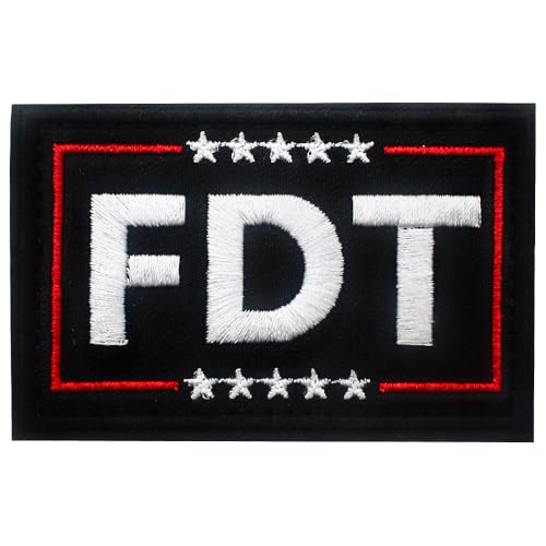 FDT bestickter Militär-Aufnäher mit Klettverschluss, lustige Aufkleber, Applikation für Hüte, Hemden, Jacken, Rucksäcke, Westen, Jeans (FDT) von Veworn