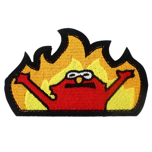Hell Fire Meme bestickter Aufnäher, lustige Klettverschluss-Aufkleber für Hüte, Hemden, Jacken, Rucksäcke, Westen, Jeans (Hell Fire) von Veworn