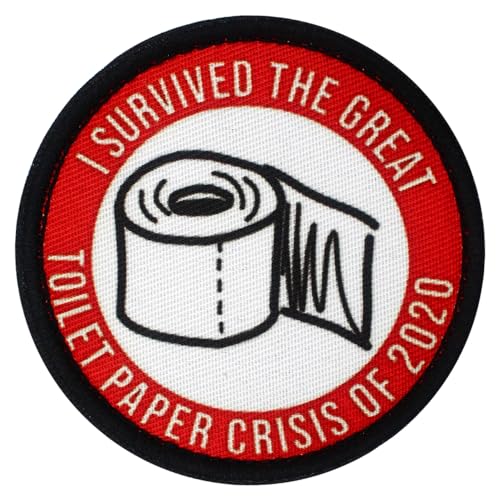"I Survived The Great Toilet Paper Crisis of 2020 Printed Patch 7,6 cm Hook & Loop Funny Stickers Applique for Hats Shirts Jackets Backpacks Vests Jeans (I Survived) von Veworn