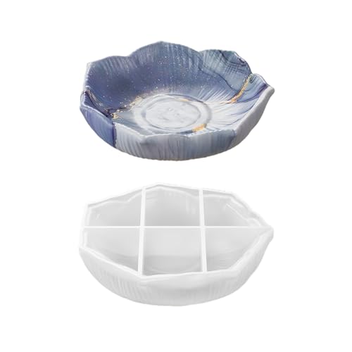 Flexible Silikonform Für Handwerk Blumenförmige Tablett Epoxidharz Schmuckschale Schimmel Dekorative Lagerplatte Form Silikonform Für Schmuck Lagerung Flexible Silikonform Für Handwerk Blumenförmige Tablett Epoxidharz Schmuckschale Schimmel Dekorative Lagerplatte Form Silikonform Für Schmuck Lagerung von Vexebnular