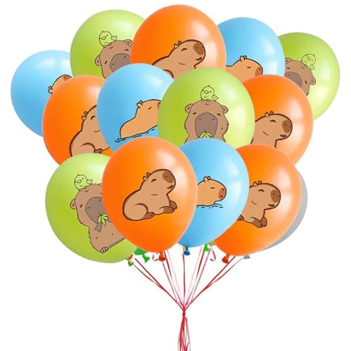 Capybara-Luftballons, niedliche Tierballons, 30,5 cm Ballon für Kinder, Cartoon-Latex-Ballon für Kinder und Erwachsene, Geburtstagsparty, Babyparty-Dekorationen von Vexilon