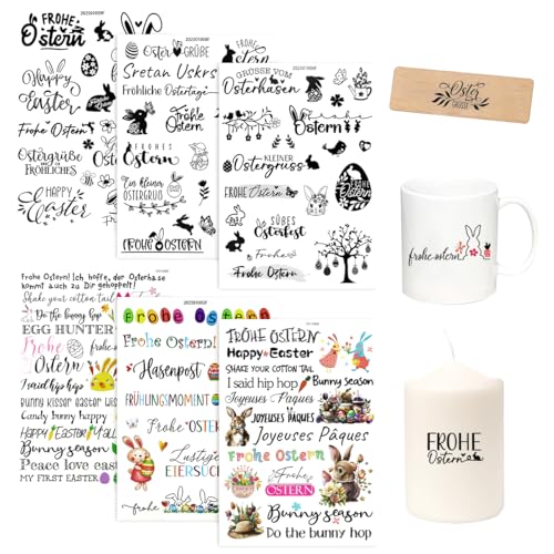 6 Stück Rub On Sticker Ostern 21x15cm– Kerzensticker Ostern Frohe Ostern Sticker für Kerzen, Glas, Holz, Keramik,Handarbeiten, Osterhasen, Ostereier Motive – Selbstklebend, Perfekt für Osterdeko & DIY 6 Stück Rub On Sticker Ostern 21x15cm– Kerzensticker Ostern Frohe Ostern Sticker für Kerzen, Glas, Holz, Keramik,Handarbeiten, Osterhasen, Ostereier Motive – Selbstklebend, Perfekt für Osterdeko & DIY von Vexran