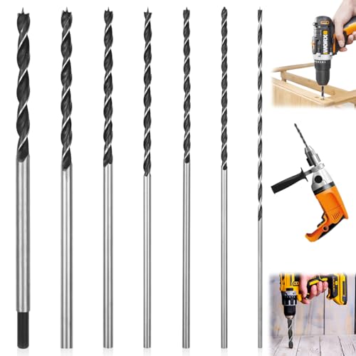 Holzbohrer Set Lang Extra Lange Bohrer - Ø 4, 5, 6, 7, 8, 10, 12 x 300mm Schalungsbohrer LangHolzbohrer Geeignet Lange Holzbohrer für Hartholz, Weichholz, Sperrholz Holzbohrer Set Lang Extra Lange Bohrer - Ø 4, 5, 6, 7, 8, 10, 12 x 300mm Schalungsbohrer LangHolzbohrer Geeignet Lange Holzbohrer für Hartholz, Weichholz, Sperrholz von Vexran