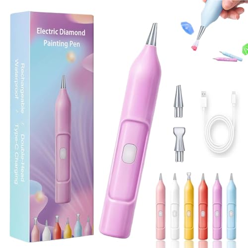 Ezypen - Electric Diamond Painting Pen with Vacuum Technology, Rechargeable Portable IPX5 Waterproof Painter Vacuum Automatic Diamond Art Pens Tools & Accessories (Purple) von Vgpbphj