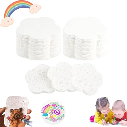 Vgpbphj Magic Puffy Paint, 3D Drawing Magic Canvas Sponge, Foam Texture Blank Painting Paper, DIY Bubble Popcorn Drawing Kit (Flower) von Vgpbphj