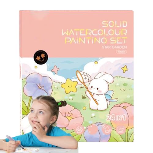 Aquarell-Aquarellbuch, Aquarellbuch | Tagebuch zum Malen, 24-seitige Bastelsets mit Pinsel, Zeichnung von Kunstspielzeug für Jungen und Mädchen, Partybevorzugungen Aquarell-Aquarellbuch, Aquarellbuch | Tagebuch zum Malen, 24-seitige Bastelsets mit Pinsel, Zeichnung von Kunstspielzeug für Jungen und Mädchen, Partybevorzugungen von Vgvgaj