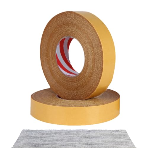 Doppelseitiges Klebeband, doppelseitiges Teppichklebeband,Gelbes Doppelstabraster Teppichband | Hochleistungsmontagekleber Teppichkleberrolle im Freien, Teppich Griffer für Holzböden, Fliesenböden von Vgvgaj