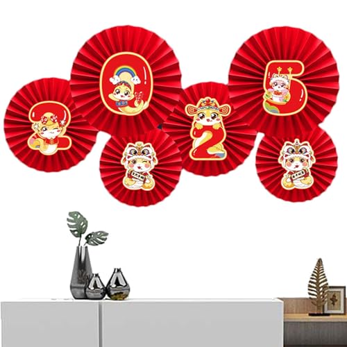 Fächer aus Papier für das chinesische Neujahr, Dekoration für chinesisches Neujahr, Dekoration für das chinesische Neujahr, Dekoration, Glücksbringer für das neue Jahr – rote Neujahrsdekorationen Fächer aus Papier für das chinesische Neujahr, Dekoration für chinesisches Neujahr, Dekoration für das chinesische Neujahr, Dekoration, Glücksbringer für das neue Jahr – rote Neujahrsdekorationen von Vgvgaj