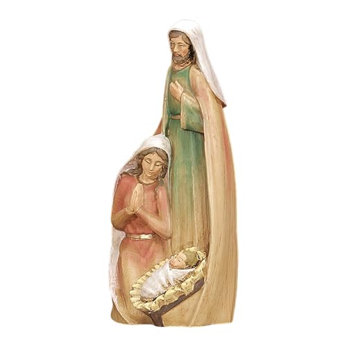 Figur der Heiligen Familie, Holzfigur der Heiligen Familie – Sammelfiguren aus Holz geschnitzt Szene der Geburt Jesu | Traditionelle geschnitzte Dekofigur, handbemalt Figur der Heiligen Familie, Holzfigur der Heiligen Familie – Sammelfiguren aus Holz geschnitzt Szene der Geburt Jesu | Traditionelle geschnitzte Dekofigur, handbemalt von Vgvgaj