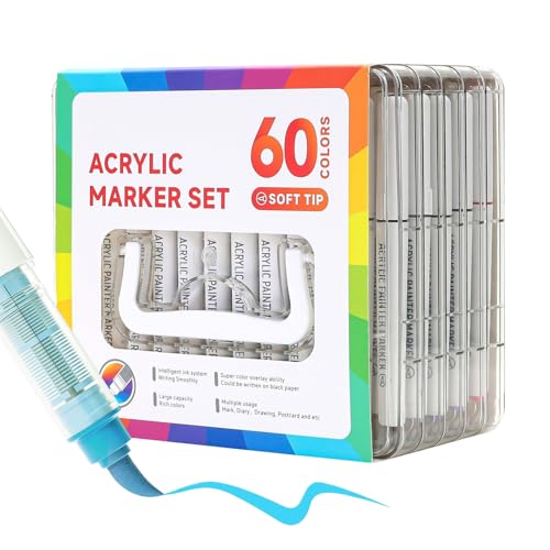 Filzstifte, Marker für kreatives Tagebuch, 60 Farben für Kunstprojekte, Malerei auf Holz und – und Erwachsene Filzstifte, Marker für kreatives Tagebuch, 60 Farben für Kunstprojekte, Malerei auf Holz und – und Erwachsene von Vgvgaj