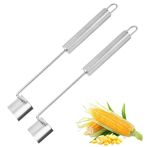 Maiskolben Stripper, Maisschäler, 2 Packungen Schaber aus Edelstahl | Schnelltrennwerkzeug, Schälgerät, Haushaltsraspel für Grill von Vgvgaj
