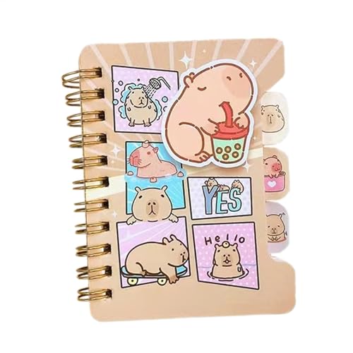 Vgvgaj 2 Stück Capybara Spiralnotizbuch Spiralnotizbuch Klein Süßes Capybara Notizbuch Spiralbindung Zeichennotizbuch Für Kinder Niedlicher Schulbedarf Für Mädchen (zufälliger Stil) von Vgvgaj