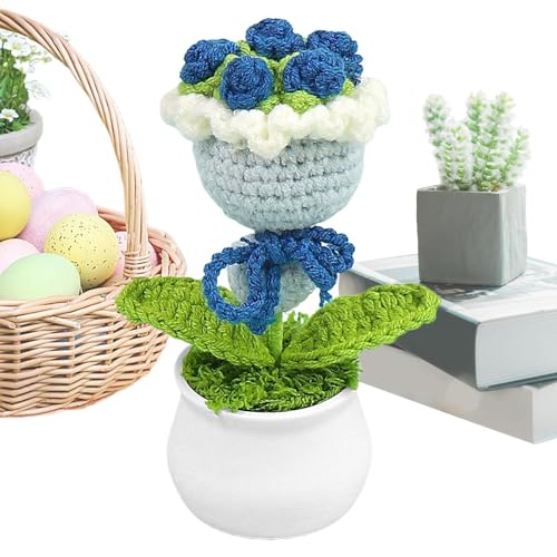 Vgvgaj Blumenstrauß mit Häkelnadel, Häkelblumen, Blumenstrauß, Büro-Blumen im Topf – gehäkelt, bunt, Geschenk zur Dekoration des Büros zu Hause für Mama, Frau Vgvgaj Blumenstrauß mit Häkelnadel, Häkelblumen, Blumenstrauß, Büro-Blumen im Topf – gehäkelt, bunt, Geschenk zur Dekoration des Büros zu Hause für Mama, Frau von Vgvgaj