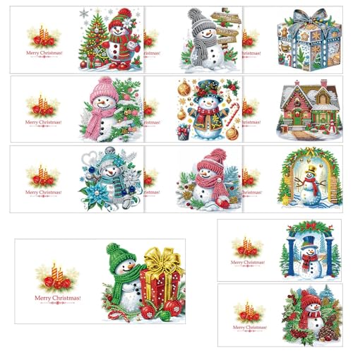 Weihnachtsgrußkarten mit Strasssteinen, Weihnachts-Diamantmalerei-Kits, Diamant-Kunstkarten-Kits, Weihnachts-Diamant-Mal-Kunst-Grußkarten für Mädchen, Familie, Weihnachtsgrußkarten mit Strasssteinen, Weihnachts-Diamantmalerei-Kits, Diamant-Kunstkarten-Kits, Weihnachts-Diamant-Mal-Kunst-Grußkarten für Mädchen, Familie, von Vgvgaj