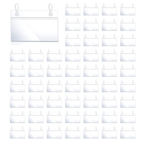 Vheolk Kunststoff Etiketten Halter Preis Schild Ticket Aufhänger Clips mit Einfachem Knopf Design Verschluss für Korb Markt Lebensmittel (120) von Vheolk