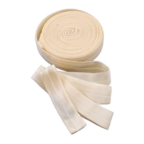 VhoMes DIY elastisches Nähband, elastisch, 10 Yards, umklappbares Gummiband, 5/8 Zoll, 15 mm, Stretch-Umschlag-Gummiband for Stirnbänder, Haargummis for Nähen (Farbe: Rot) (Color : Ivory) von VhoMes