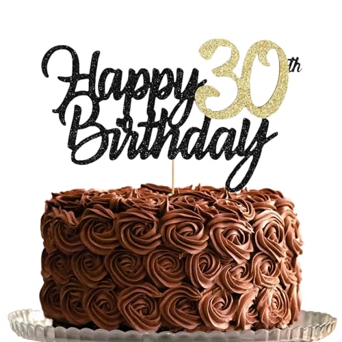 Tortendeko Happy Birthday, Tortendeko Geburtstag, Cake Topper (Cake Topper 30. geburtstag) von Vhtanop