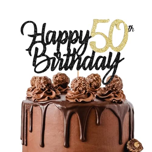 Tortendeko Happy Birthday, Tortendeko Geburtstag, Cake Topper (Cake Topper 50. geburtstag) von Vhtanop