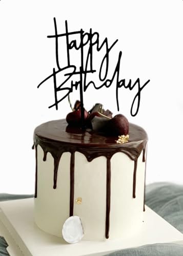 Vhtanop Happy Birthday Tortendeko, Cake Topper Geburtstag, Tortendeko Geburtstag, Tortenaufleger personalisiert für Junge und Mädchen Geburtstag Party von Vhtanop