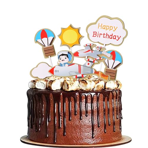 Vhtanop Kinder Tortendeko Geburtstag Mädchen, Happy Birthday Tortendeko, Cake Topper Geburtstag, Happy Birthday Kuchen Deko, Kuchendeko Geburtstag Junge, Happy Birthday Topper Party von Vhtanop