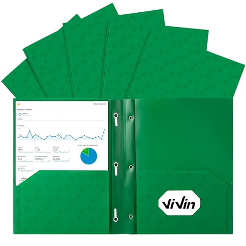 ViVin Stabile Kunststoffmappe, 2 Taschenordner mit Taschen, für Papier in Briefgröße, Poly-Ordner mit Taschen und Zinken, für Schule, Zuhause und Büro, Grün, 10 Stück ViVin Stabile Kunststoffmappe, 2 Taschenordner mit Taschen, für Papier in Briefgröße, Poly-Ordner mit Taschen und Zinken, für Schule, Zuhause und Büro, Grün, 10 Stück von ViVin