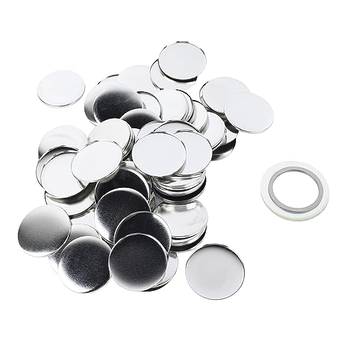 100 Stück 58 Mm Button-Maker-Zubehör, Mehrzweck-Abzeichenteile aus Weißblech für Button-Maker-Maschine mit Spezieller Technologieverarbeitung, Robust und Langlebig von ViaGasaFamido