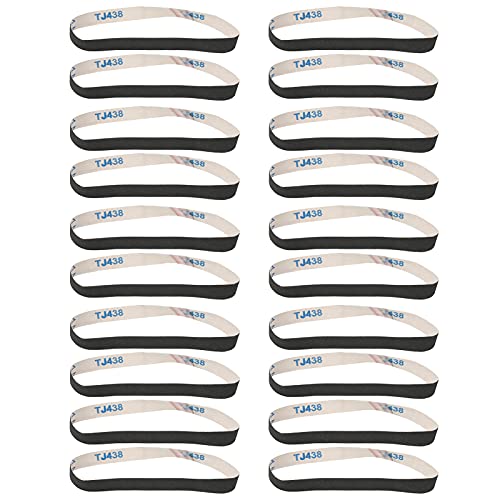20pcs Schleifgürtel 20,5 X 0,8 Zoll Gürtelschlüsselschleibgürtel Holz Metallfarbe Mahlen Polierburring -Werkzeug für Kleine Gürtelscheibenmaschine (40#) von ViaGasaFamido