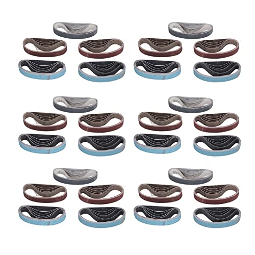 30pcs 12 Zoll Flachnahtschleifgürtel Zum Schärfen, Malerei, Abgraben und Lötverbindungsmahlen, Geeignet für Holz-, Glasfaser-, Kunststoff- und Metalloberflächen (1/2 Zoll 12 Zoll) von ViaGasaFamido
